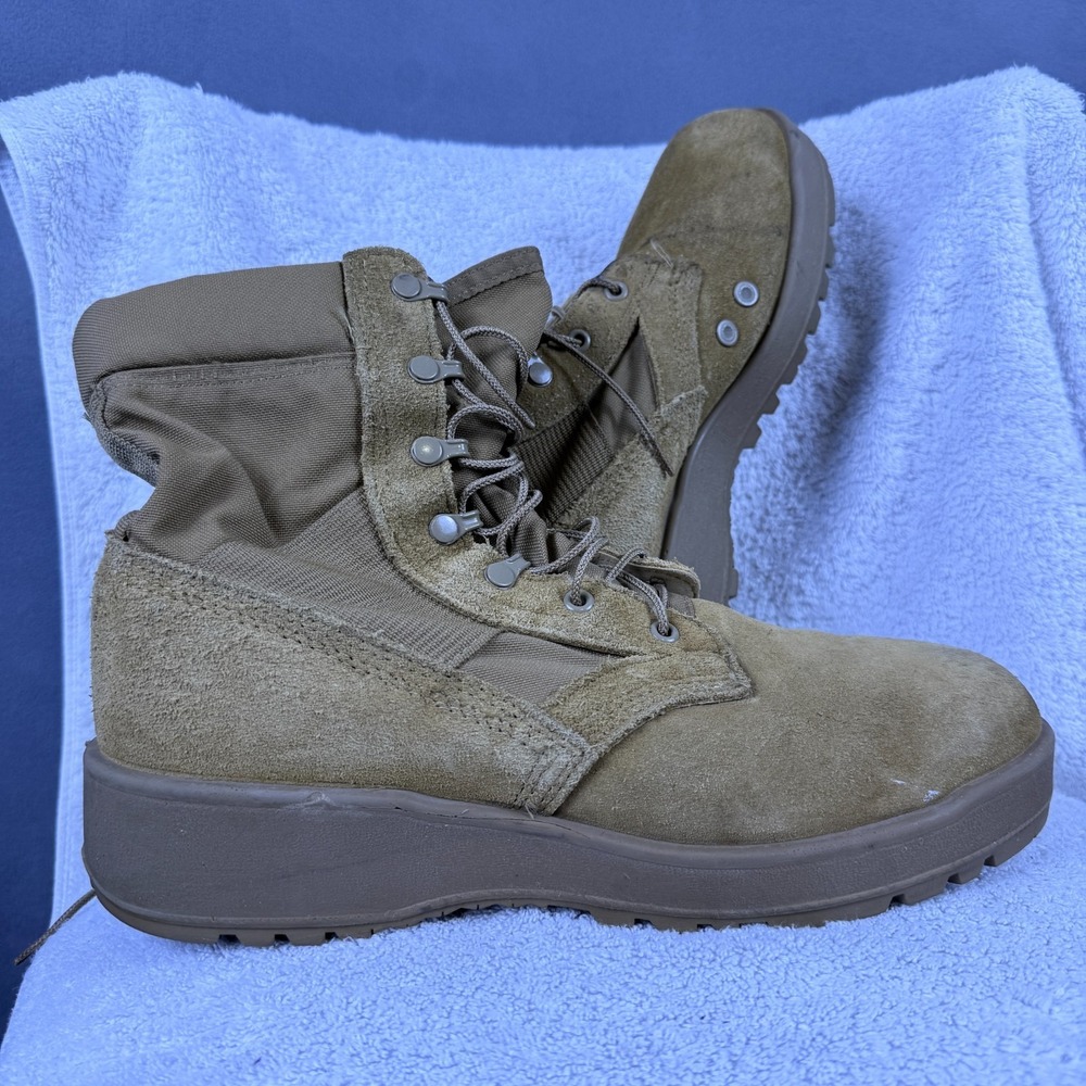 US Army Hot Weather Combat Boots 798 Coyote Vibram Military Size 10.5W Wide